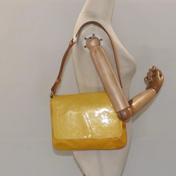LOUIS VUITTON Monogram Vernis Thompson Street Bag Yellow - Picture 1 of 16